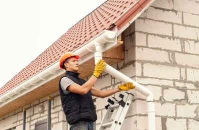 Pose et remplacement de gouttières à Bussang